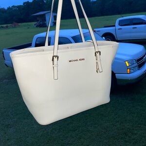Michael Kors White Tote Bag
